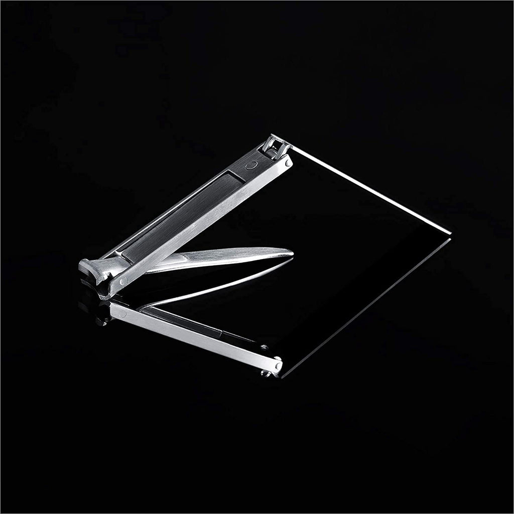 MANSCAPED® Shears 2.0 Tempered Stainless Steel Men's Nail Kit, Fingernail Clippers, Safety Scissors, Tweezers and Nail File, Travel Manicure Pedicure Set, 4-Piece Luxury Grooming Kit with Compact Case