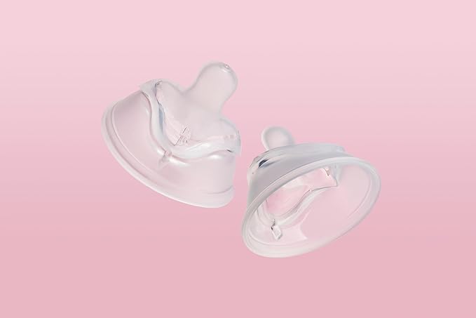 Herobility Double Anti-Colic Silicone Nipples, Baby Bottle Teats, Breast Like Shaped Nipples - Fits Herobility's & Eco Baby Bottles | Pack of 2 (Small Size)-BubblyBeeBaby