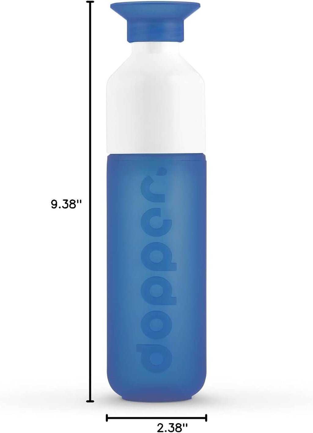 Preserve Dopper Water Bottle, 15.25 Ounce, Pacific Blue