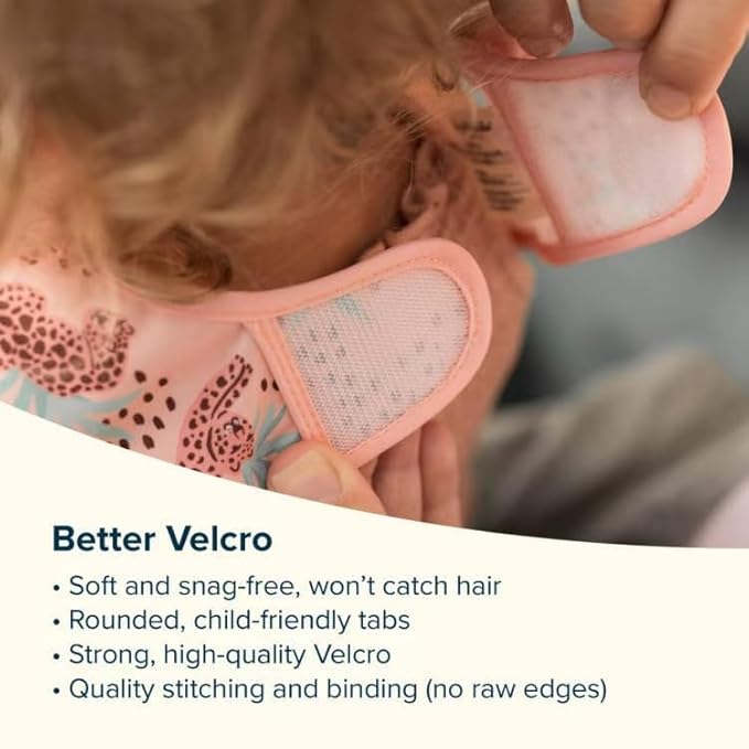 Tiny Twinkle Mess Proof Baby Bib - Waterproof & Lightweight Baby-Led Weaning Apron | 100% Recycled Polyester, Easy Clean & Machine Washable (Taupe, Small 6-24 Months)-BubblyBeeBaby