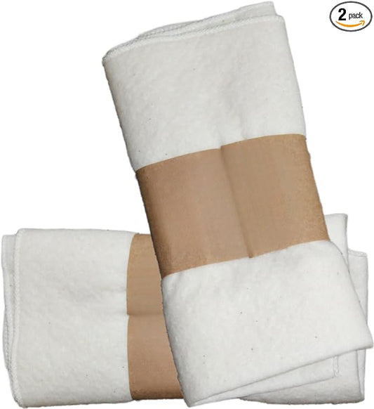 2 Pcs Organic Cotton Flannel for Castor Oil Pack Wrap, Reusable Castor Oil Compress for Liver Detox, Castor Oil Pads for Abdomen, Joints & Other Areas-BubblyBeeBaby