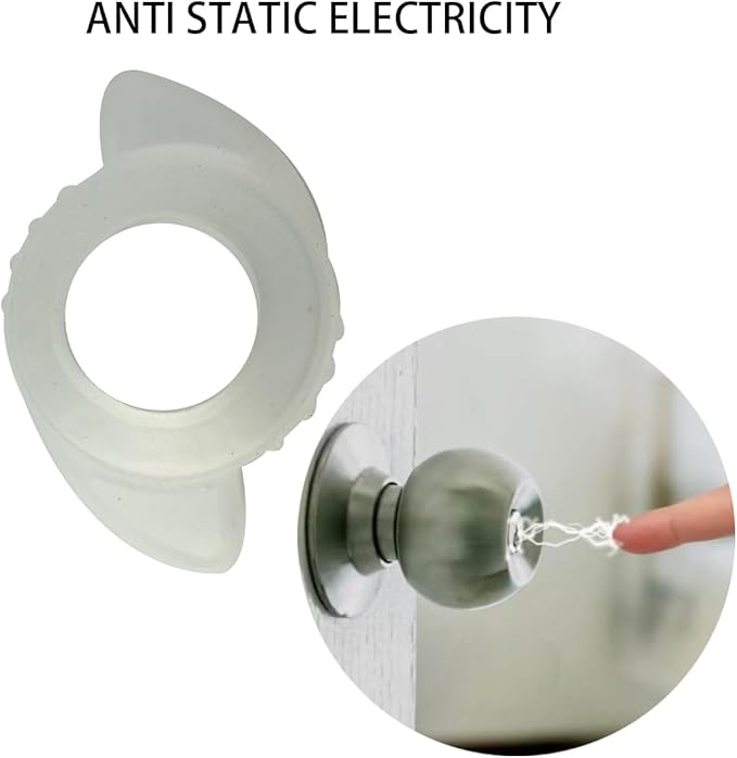 2 Pack door knobs cover,Door Handle Extension, Soft Rubberized Doorknob Extension, Converts Knob Style Doors to Handles for Easy Accessibility, Door knob Grips Fits Door Knobs (Transparent-2 PCS)-BubblyBeeBaby