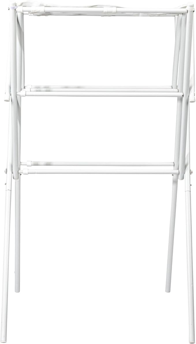 Household Essentials Clothes Drying Rack, Foldable, Expandable and Collapsible Laundry Drying Rack, White-BubblyBeeBaby