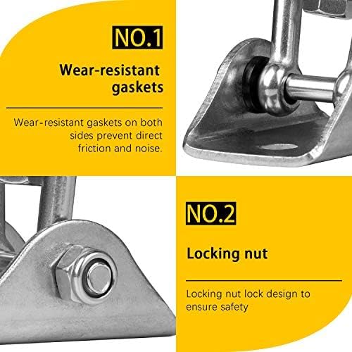 Heavy Duty Swing Hangers for Wooden Sets 2000 LB Capacity Hammock Hanger 360 Swivel Stainless Steel Swing Hardware Accessories 2 Packs for Porch Playground Yoga Heavy Bag-BubblyBeeBaby