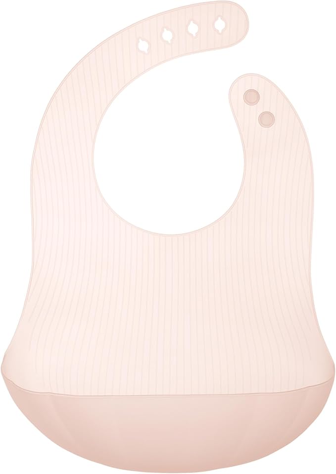 Olababy Fold N Go Silicone Baby Bib w Travel Case | Lightweight Design Eases Pressure Bruising for Infants & Toddlers-BubblyBeeBaby