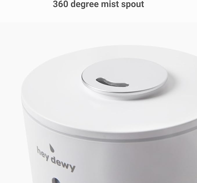 Hey Dewy Wellness Humidifier - for home, office, bathroom spa, or bedroom, with cool utrasonic mist hydration (Slate)-BubblyBeeBaby