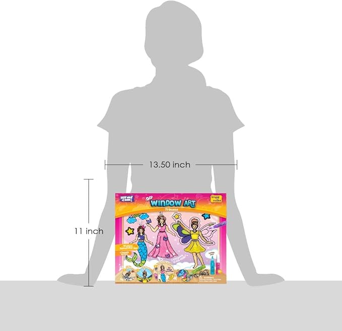 Imagimake Window Art Princess | Suncatcher Kit | Arts and Crafts for Kids Ages 8-12 | Girls Toys Age 6-8 | Unicorn Gifts for Girls Age 6-8 | 5 Year Old Girl Gift | 8 Year Old Girl Birthday Gift-BubblyBeeBaby