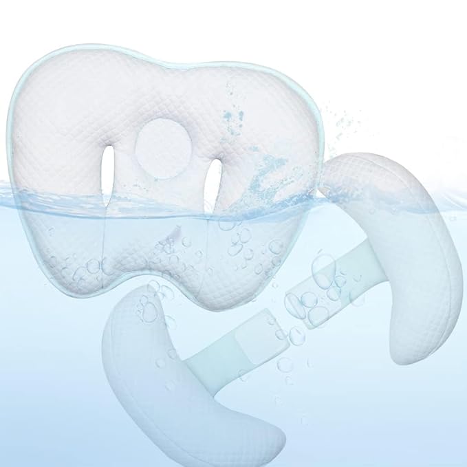 Baby 2 in 1 Travel Cushion, Banana Shape Baby Neck Head Support Travel Pillow Stroller Insert Cushion for Kids, Toddler, Blue-BubblyBeeBaby