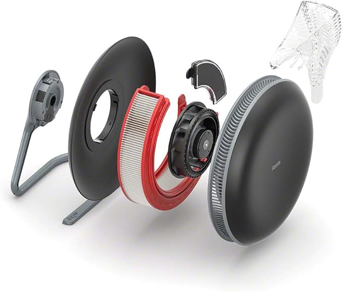 IQAir Atem Desk Air Purifier for Home, Office, Desktop, Small Room up to 150 sq ft, HyperHEPA Filter for Bacteria, Viruses, Allergens, Pets, Asthma, Pollen, Dust, Swiss Design, Made in Germany, Black-BubblyBeeBaby