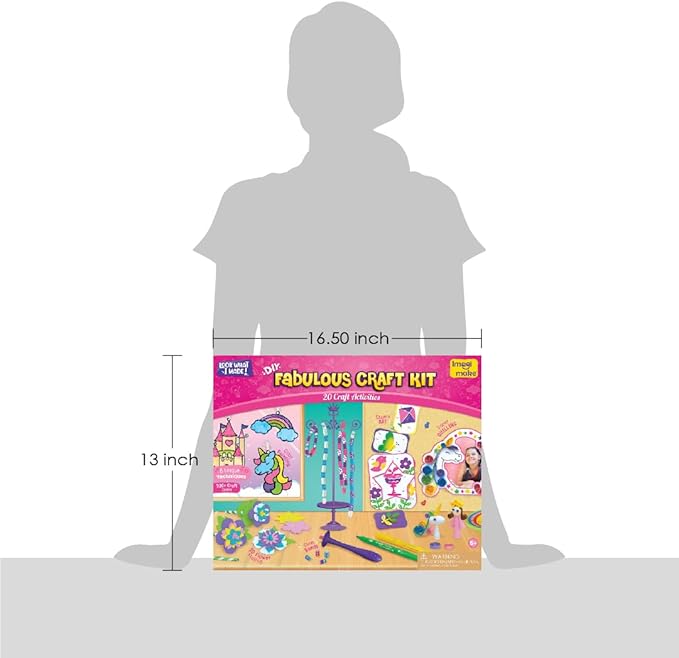 Imagimake Fabulous Craft Kit | Creative Toy & DIY Set | Arts and Crafts for Kids | Activity Craft Kits | Gifts for 5 6 7 8 9 10 11 12 Years-BubblyBeeBaby