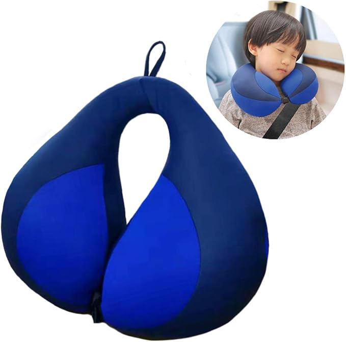 MOOB Car Seat Pillow for Toddlers,Helps Support Head and Neck,Helps Support Head and Neck Comfortably Designed for Head, Neck, and Chin Support - Gifts for Toddler/Child/Kids,Yellow +Blue-BubblyBeeBaby