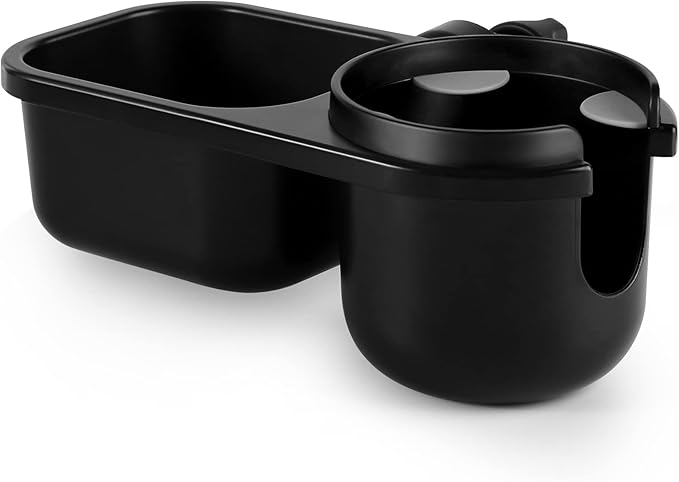 Accmor Stroller Cup Holder with Tray, Universal Cup Holder, Bike Bottle Holder, 360° Rotatable Large Caliber Drinks Holder for Stroller, Bike, Wheelchair, Walker-BubblyBeeBaby