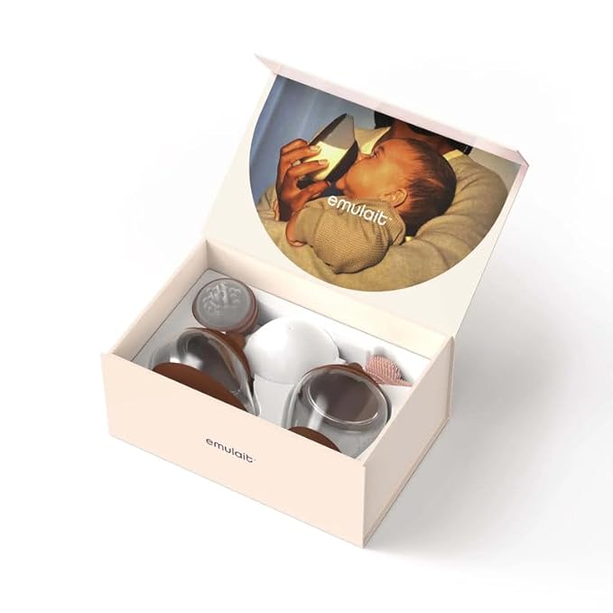 Baby Bottle Starter Kit Includes 2 Bottles 2 Nipples 2 Caps 2 Lids 2 Responsive Flow Valves, Cleaning Brush - Deep - Shape 3-RFV-BubblyBeeBaby