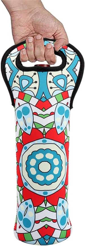 Neoprene Wine Tote Insulated Bag Single Bottle Wine Carrier Built Wine Bottle Holder for Travel