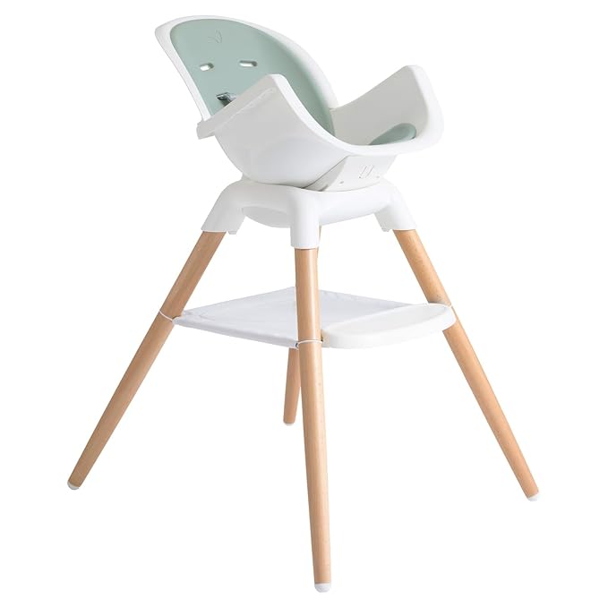 Joie Chai Multi-Mode Highchair - European Beech Wood, Convertible, 9+ Modes, Birth up to 60 lb. (Mist)-BubblyBeeBaby