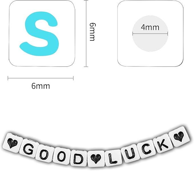 1400pcs Letter Beads, 6x6 mm Acrylic Alphabet Beads, Beads for Jewelry and Bracelet Making, in 28 Grid Box (White and Colorful)-BubblyBeeBaby