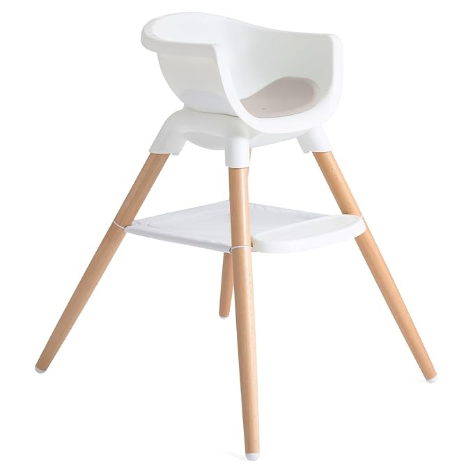 Joie Chai Multi-Mode Highchair - European Beech Wood, Convertible, 9+ Modes, Birth up to 60 lb. (Walnut)-BubblyBeeBaby