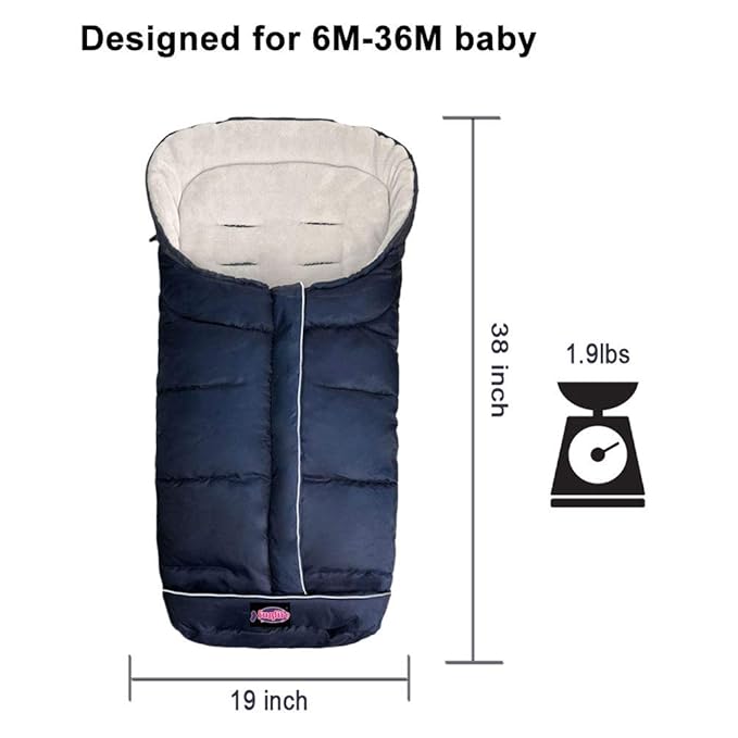 Anti-Kick Winter Waterproof Extendable Baby Bunting Bag Adaptable for Most Strollers Travel Gear Toddler Universal Stroller Footmuff 6-36Months Baby-BubblyBeeBaby