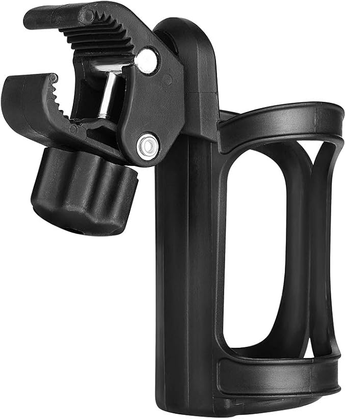 Accmor Stroller Cup Holder, Universal Cup Holder for Uppababy, Nuna, Doona Strollers, 360 ° Rotatable Bottle Holder for Stroller, Bike, Wheelchair, Walker, Scooter-BubblyBeeBaby