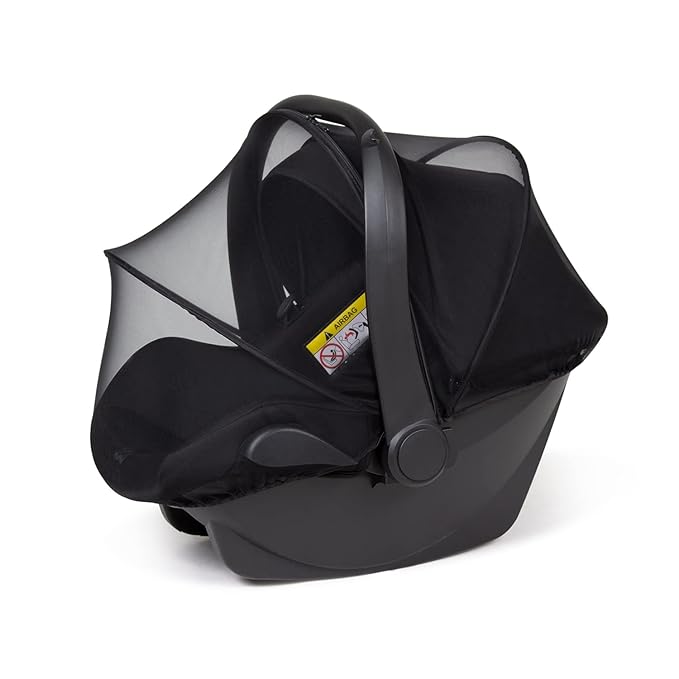 Beberoad Love Universal Baby Car Seat Mosquito Net - Breathable Mesh Cover with 2-Way Zipper for Infant Protection(Black)-BubblyBeeBaby