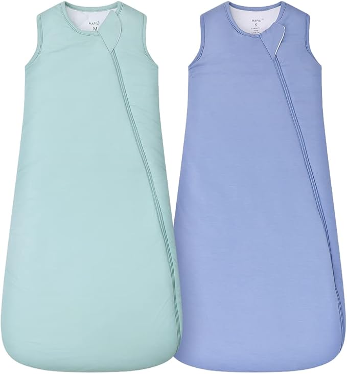 HAPIU Unisex Rayon Made from Bamboo Baby Sleep Sack TOG 1.0, 2-Way Zipper YKK, Wearable Blanket Baby-BubblyBeeBaby