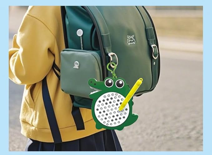 1PCSTurtle Magnetic Drawing Board for Kids & Toddlers with Beads and Magnet Stylus Pen - Magnetic Travel Toy for Airplane & Car Ride Activities for Kids-BubblyBeeBaby