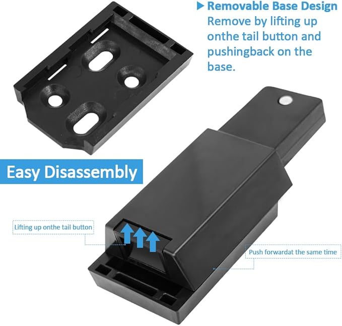 Heavy Duty Push to Open Door Latch, 5 Pack Black Magnetic Push Latches, Hidden Push Touch Latch Hardware for Push to Open Cabinet, Magnetic Door Catch for Cabinet Drawer Wardrobe Kitchen Door-BubblyBeeBaby