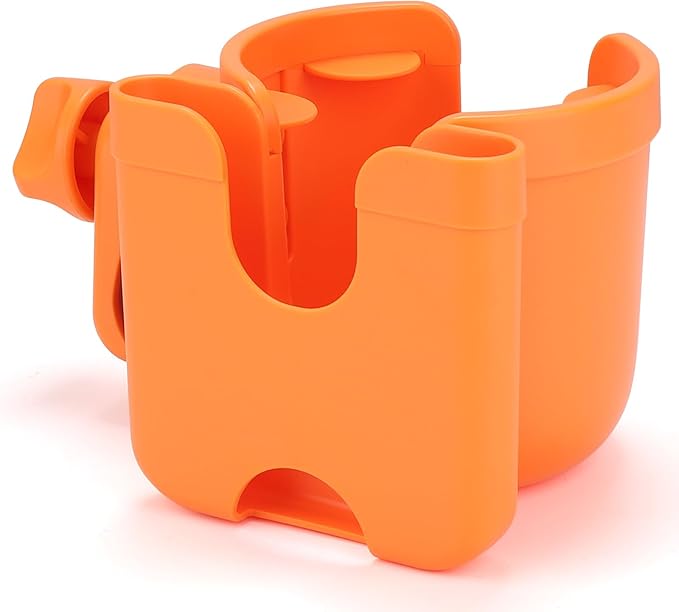 Accmor Stroller Cup Holder with Phone Holder, Bike Cup Holder, Universal Cup Holder for Uppababy Nuna Doona Strollers, 2-in-1 Cup Phone Holder for Stroller, Bike, Wheelchair, Walker, Scooter-BubblyBeeBaby