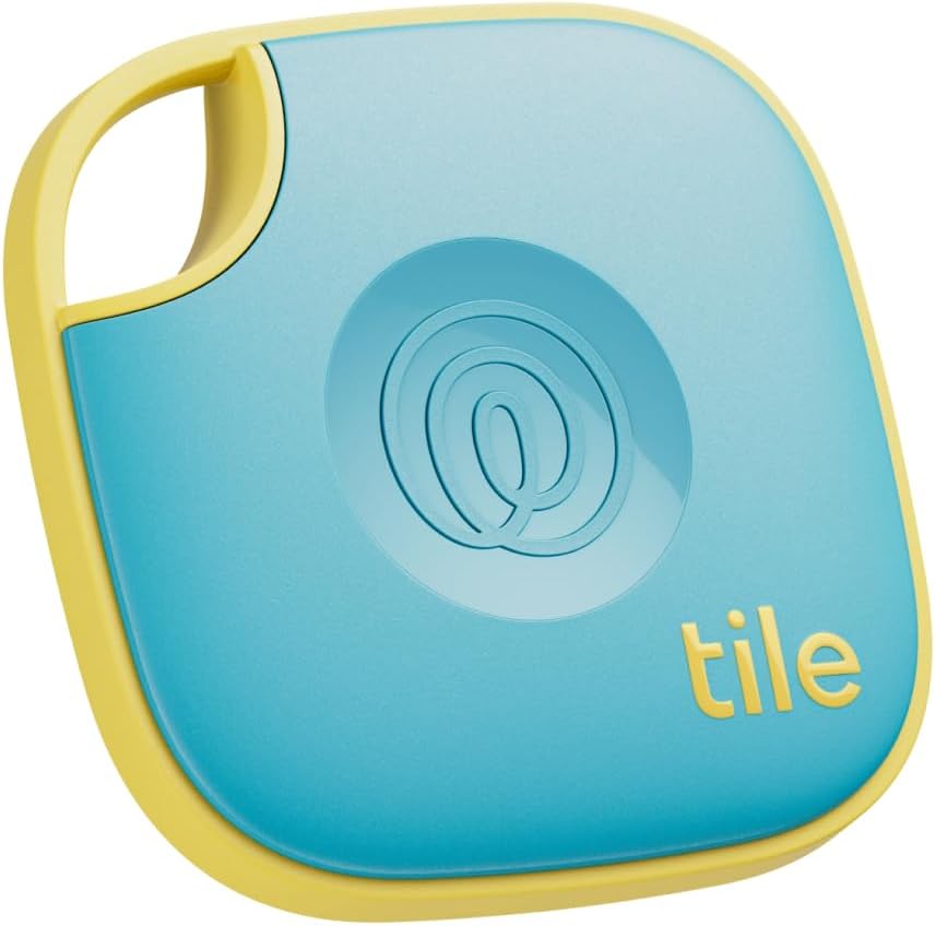 Tile by Life360 Mate - Bluetooth Tracker, Keys Finder and Item Locator for Keys, Bags and More. Phone Finder. Both iOS and Android Compatible. 1-Pack (Aqua Lemon)