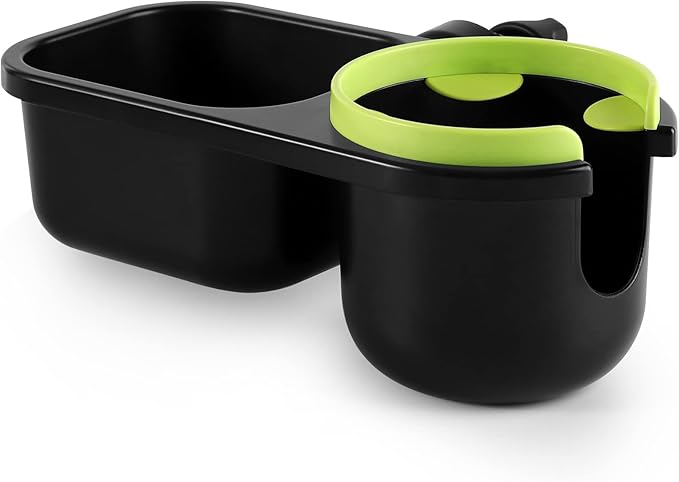 Accmor Stroller Cup Holder with Tray, Universal Cup Holder, Bike Bottle Holder, 361° Rotatable Large Caliber Drinks Holder for Stroller, Bike, Wheelchair, Walker-BubblyBeeBaby