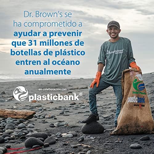 Dr. Brown's Natural Flow Anti-Colic Options+ Narrow Baby Bottle, 4 oz/120 mL, with Level 1 Slow Flow Nipple, 0m+, 4 Bottles-BubblyBeeBaby