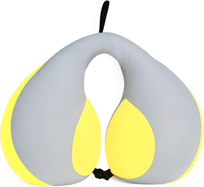 MOOB Kids Travel Pillow for Car Seat Kids U-Shape Travel Neck Pillow Support Children Stroller Pillow Grey Yellow-BubblyBeeBaby