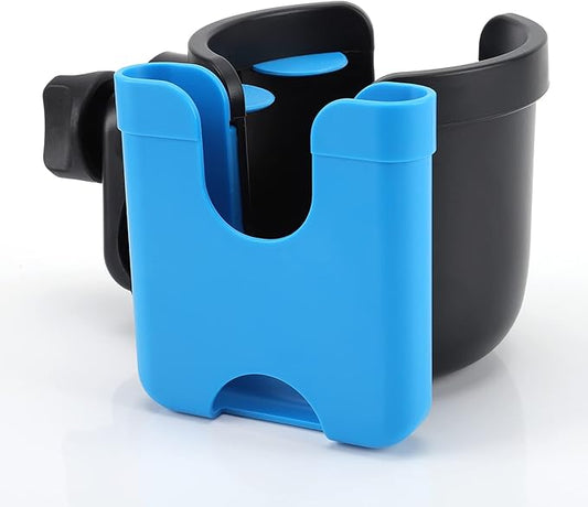 Accmor Stroller Cup Holder with Phone Holder, Bike Cup Holder, Universal Cup Holder for Uppababy Nuna Doona Strollers, 2-in-1 Cup Phone Holder for Stroller, Bike, Wheelchair, Walker, Scooter-BubblyBeeBaby