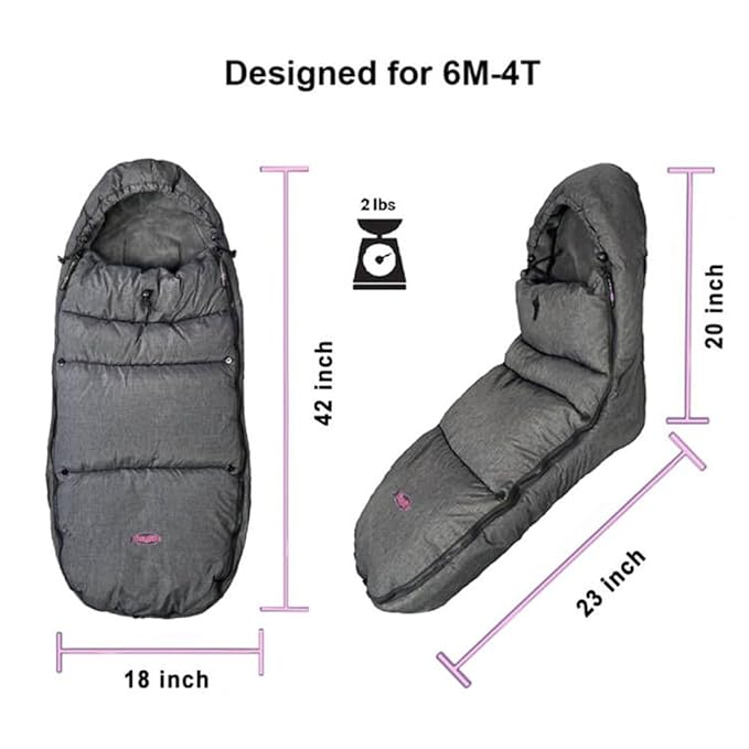 Toddler Stroller Footmuff Cosy Toe Buggy Pushchair Sleeping Bag, Easy Open & Removable Front Piece,Special Design Fits All Travel Gears Perfectly, 6-48M-BubblyBeeBaby