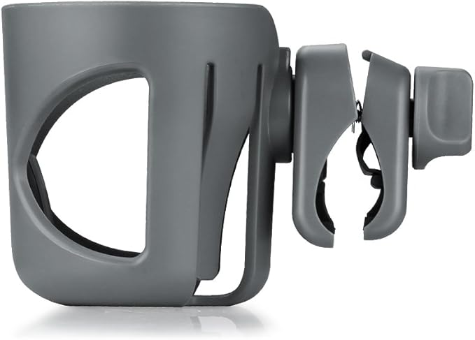 Accmor Universal Cup Holder, Stroller Cup Holder, 360° Rotatable Large Caliber Designed Bottle Holder for Stroller, Bike, Wheelchair, Walker, Scooter, Grey-BubblyBeeBaby