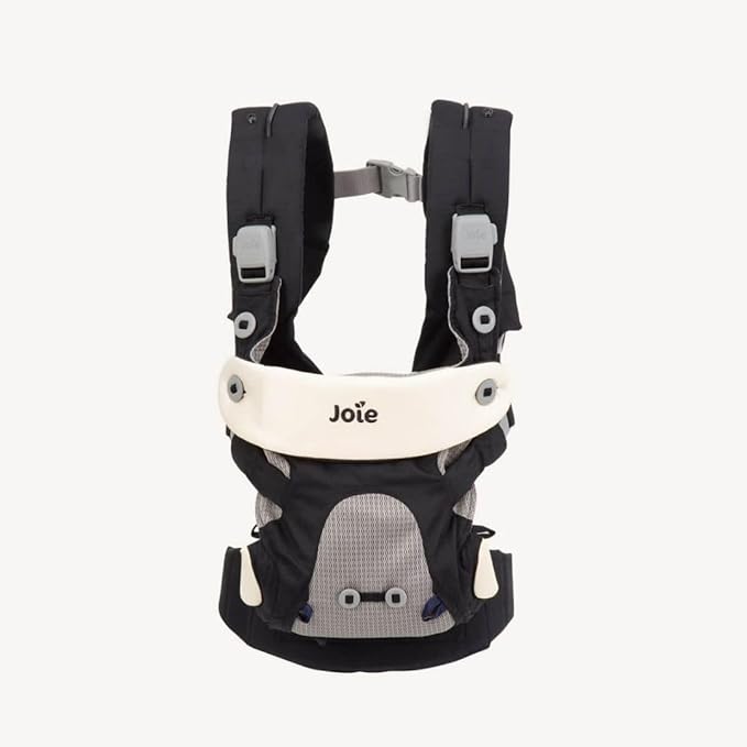 Joie Savvy Baby Carrier – Ergonomic, Adjustable Baby Carrier with 4 Carry Positions, Padded Shoulder Straps and Lumbar Support (Blackpepper)-BubblyBeeBaby