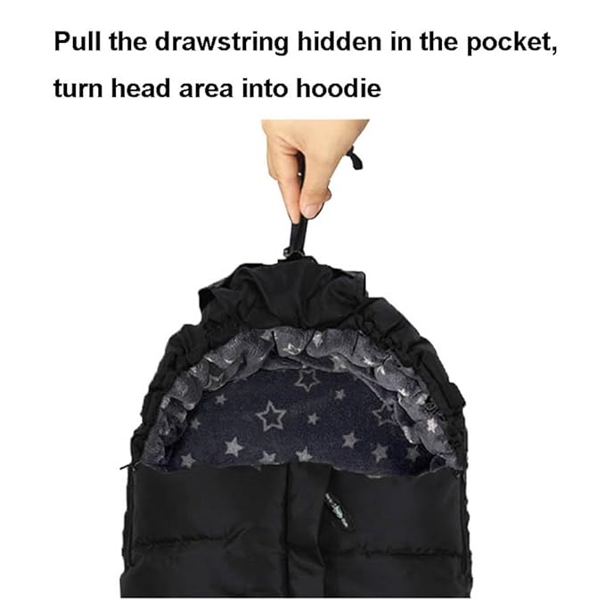 Front Height Adjustable Winter Waterproof Stroller Bunting Bag,Winter Stroller Blanket,Good for M6-48 Toddler-BubblyBeeBaby