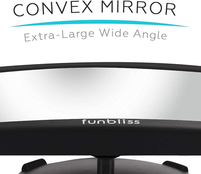 Baby Car Mirror Most Stable Backseat Mirror with Premium Matte Finish,Ultra High Definition PMMA Material, Secure and Shatterproof,Black-BubblyBeeBaby