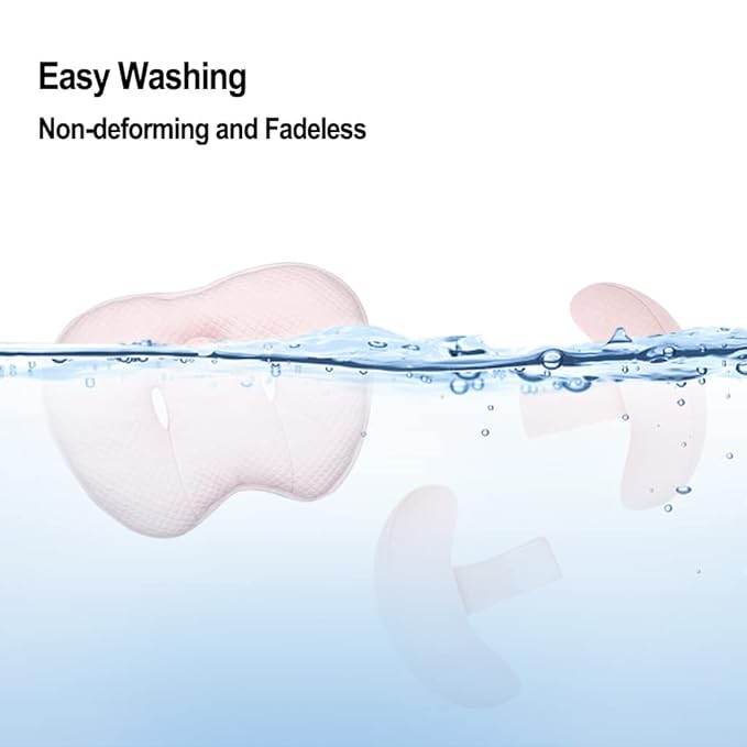 2 in 1 Baby Support Pillow, Banana Shape Baby Neck Head Travel Pillow Stroller Insert Cushion for Kids, Toddler, Pink-BubblyBeeBaby