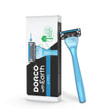 DORCO with Earth Razor with Pace 4 Pro Cartridges • Handle Made from Post Recycled Plastic • Premium Blades For Men and Women Body & Face Shaving • One Handle and 5 Cartridges