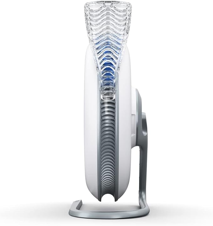 IQAir Atem Desk Air Purifier for Home, Office, Desktop, Small Room up to 150 sq ft, HyperHEPA Filter for Bacteria, Viruses, Allergens, Pets, Asthma, Pollen, Dust, Swiss Design, Made in Germany, White-BubblyBeeBaby