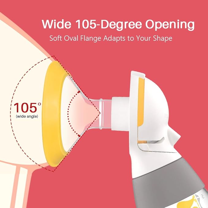 24 mm Oval Flanges Shields Compatible with Medela Pumps, Replacement Parts for Pump in Style, Symphony, Swing Maxi, Harmony and Personalfit Flex–Breast Pump Accessories-BubblyBeeBaby