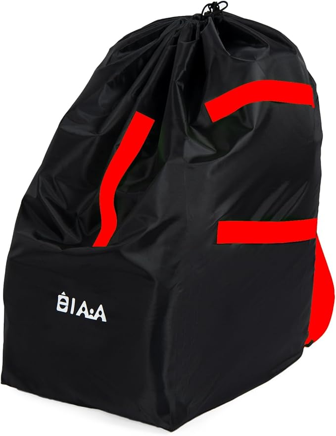 elaia Car Seat Travel Bag for Airplane, Waterproof Wearable with Straps, Large Capacity Padded Car Seat Check Bag, Perfect for Air Travel, Family Vacations, and Parents with Infants-BubblyBeeBaby