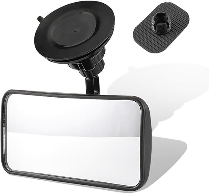 Suction Cup Baby Mirror For Car,360° Adjustable Car Seat Mirror Rear Facing Infant, See All Passengers in the Backseat, Rear View Mirror Accessories-BubblyBeeBaby