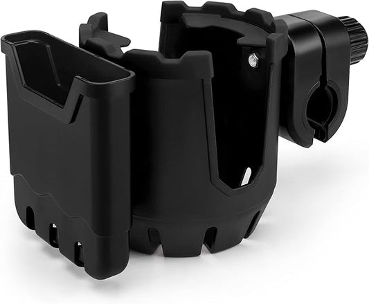 Accmor Stroller Cup Holder with Phone Holder, Universal Cup Holder, Bike Cup Holder, 360° Rotatable Large Caliber Drinks Holder for Stroller, Bike, Wheelchair, Walker-BubblyBeeBaby