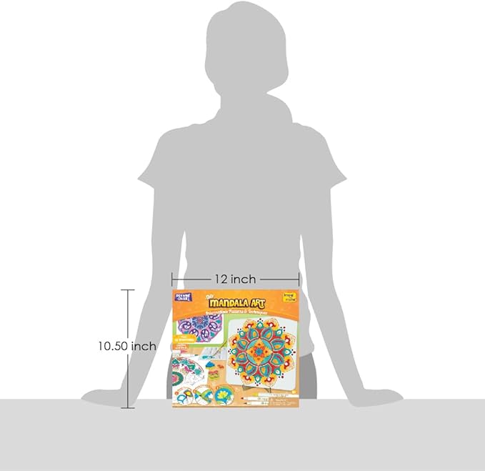 Imagimake Mandala Art Kit | Watercolor Paint Set | 12 Exciting Mandala Projects in Arts and Crafts for Kids Ages 8-12-14-16 | Craft Kits for Adults & Kids | 8 Year Old Girl Birthday Gifts-BubblyBeeBaby