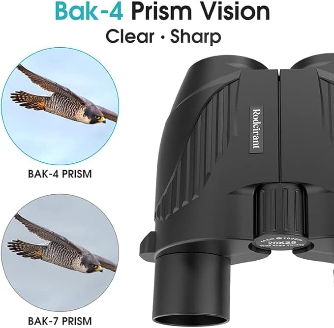 20x25 Binoculars for Adults and Kids, High Power Easy Focus Compact Binoculars with Low Light Vision for Bird Watching and Travel-BubblyBeeBaby