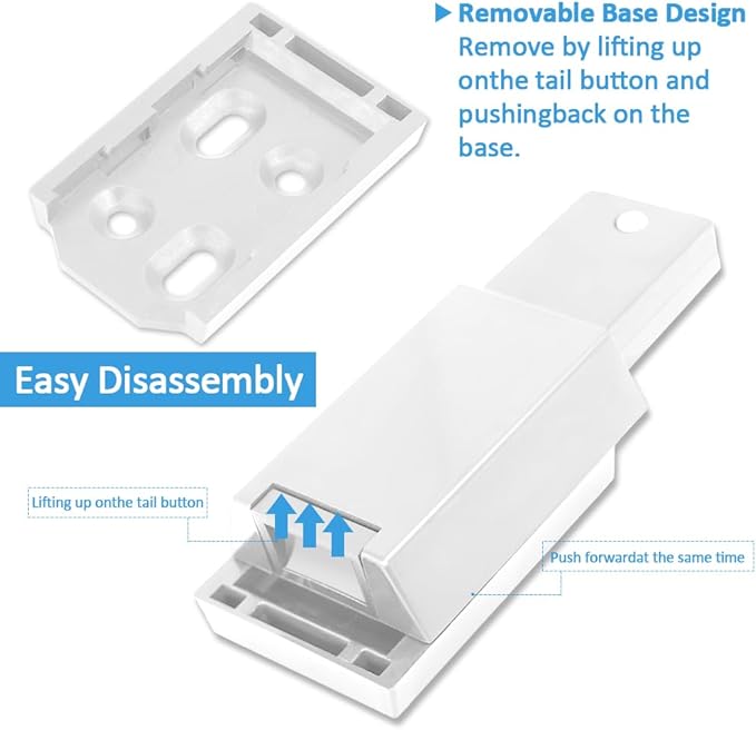 Heavy Duty Push to Open Door Latch,20 Pack White Magnetic Push Latches, Hidden Push Touch Latch Hardware for Push to Open Cabinet,Magnetic Door Catch for Cabinet Drawer Wardrobe Kitchen Door-BubblyBeeBaby