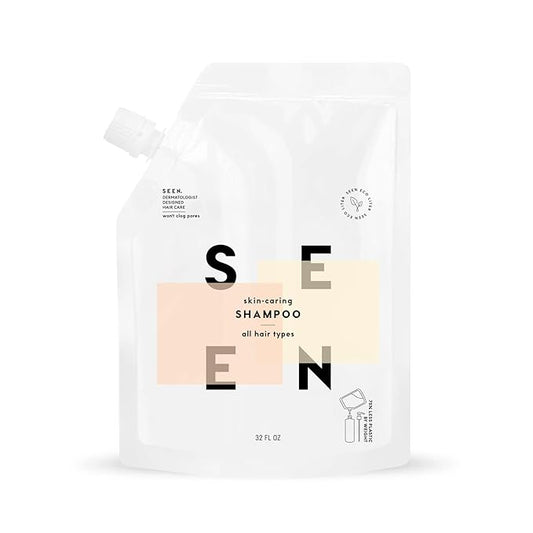 SEEN Shampoo Eco-Refill -Non-Comedogenic & Sulfate-Free Hair Shampoo- Dermatologist-Developed - Safe for Sensitive, Eczema & Acne Prone Skin-BubblyBeeBaby