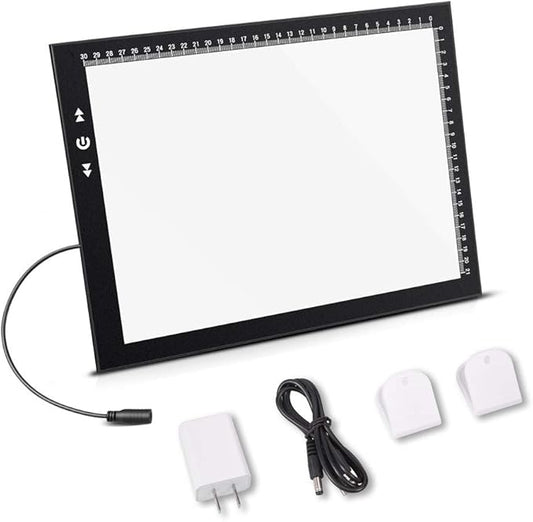 HSK A4 Artist tracing Light Box Copy Table,USB Power Dimmerable 7000 Lux Lock Button Artcraft Light Pad for Tatto Drawing, Sketching, Animation,Diamond Painting-BubblyBeeBaby